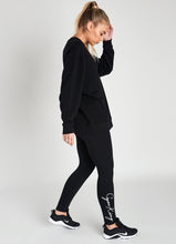 Load image into Gallery viewer, Gym King Script Oversized Crew - Black